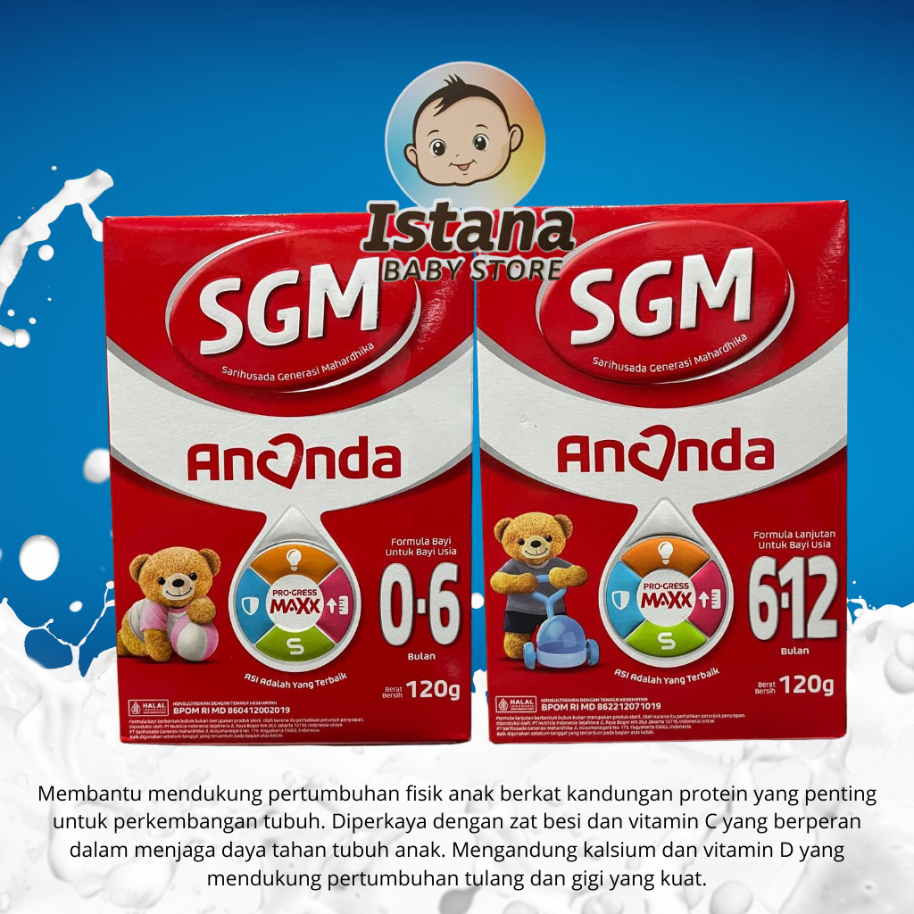 SGM Ananda 120gr 0 6 Dan 6 12 Bulan Susu Formula Pertumbuhan Bayi