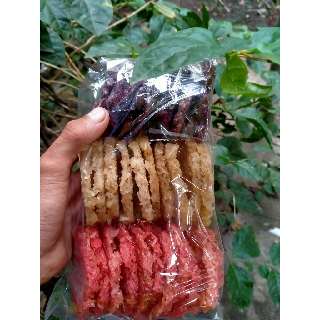 

Rengginang Mentah Terasi Mix Rasa kemasan 500gram ( Campur )