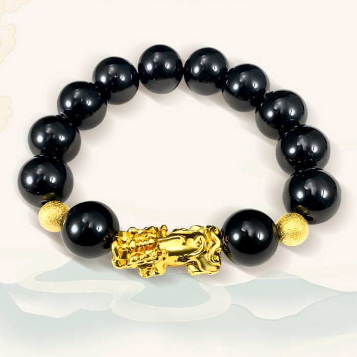 OLEVS Gelang Pria Emas Beruntung Alami Bracelet Perhiasan PIXIU