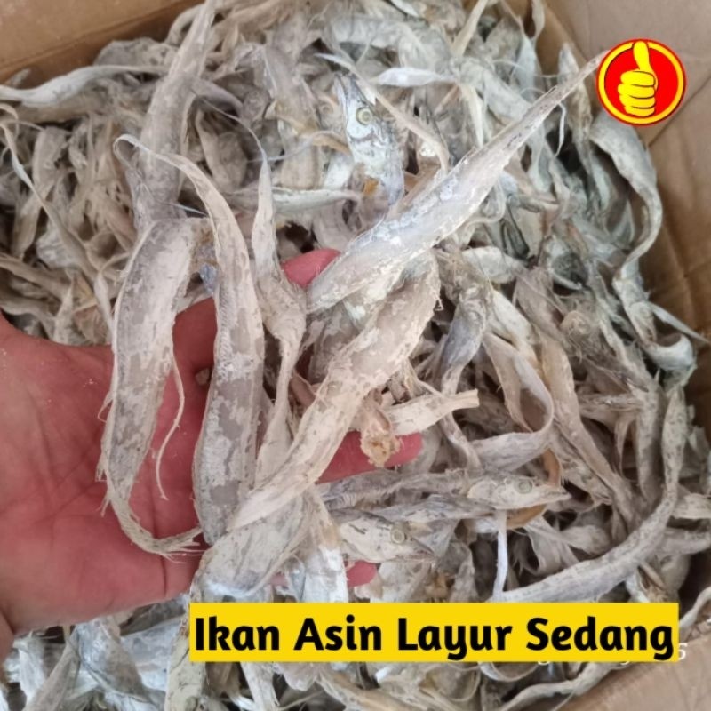 

Terlaris 1Kg Ikan Asin Layur Premium Ukuran Sedang Besar