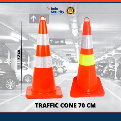 

TRAFFIC CONE 70CM / KERUCUT LALU LINTAS - Putih-Putih