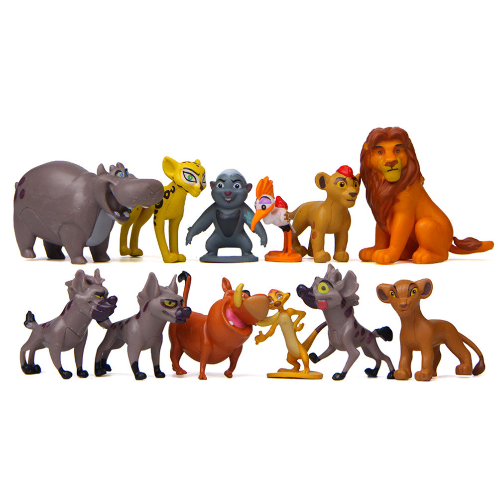 12Pcs Cartoon The Lion Guard King Figures Kion Simba Bunga Beshte Fuli Ono Pvc Action Figure Toys Bi