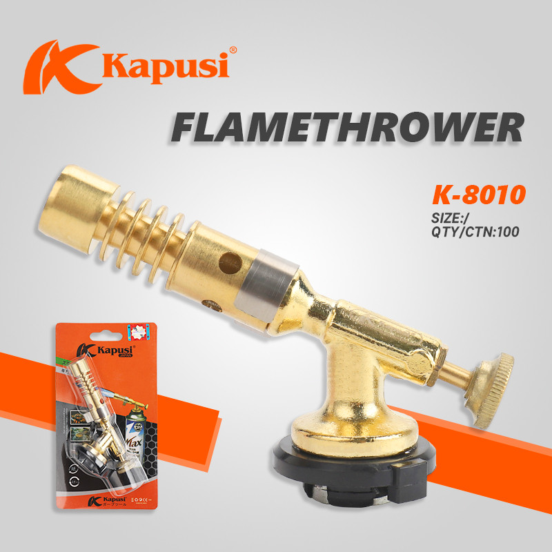 Kapusi Gas Torch  Flame Gun Blow Torch Portable Kepala Las ManualFull Tembaga/Kuningan K-8010M