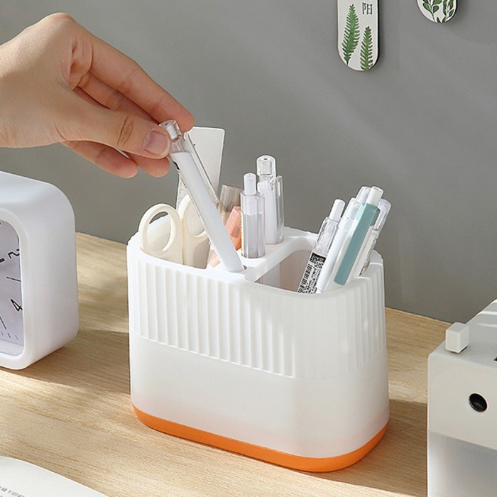 

Tempat Pensil 3 Sekat Anak Sekolah Meja Belajar Estetik Warna Pastel Organizer Kantor Unik