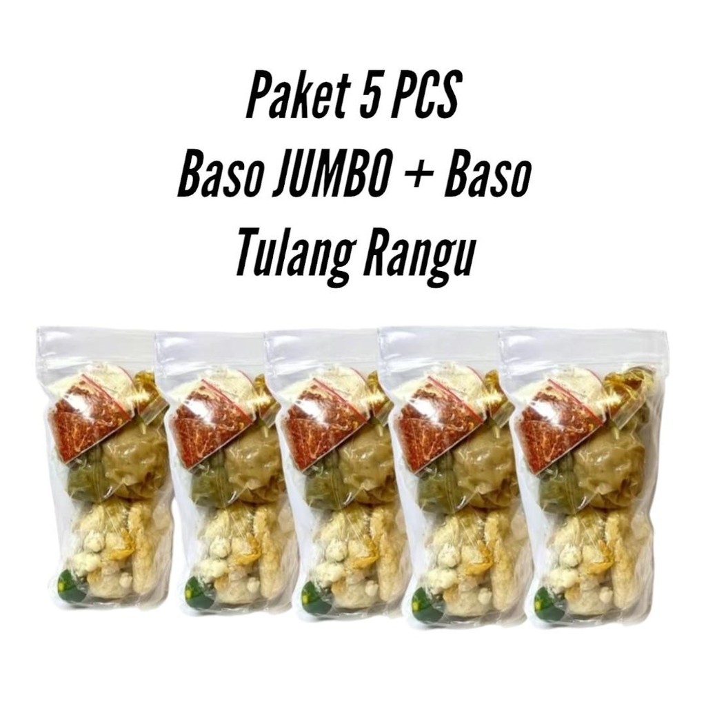 

Paket 5 pcs Baso JUMBO + Baso tulang rangu