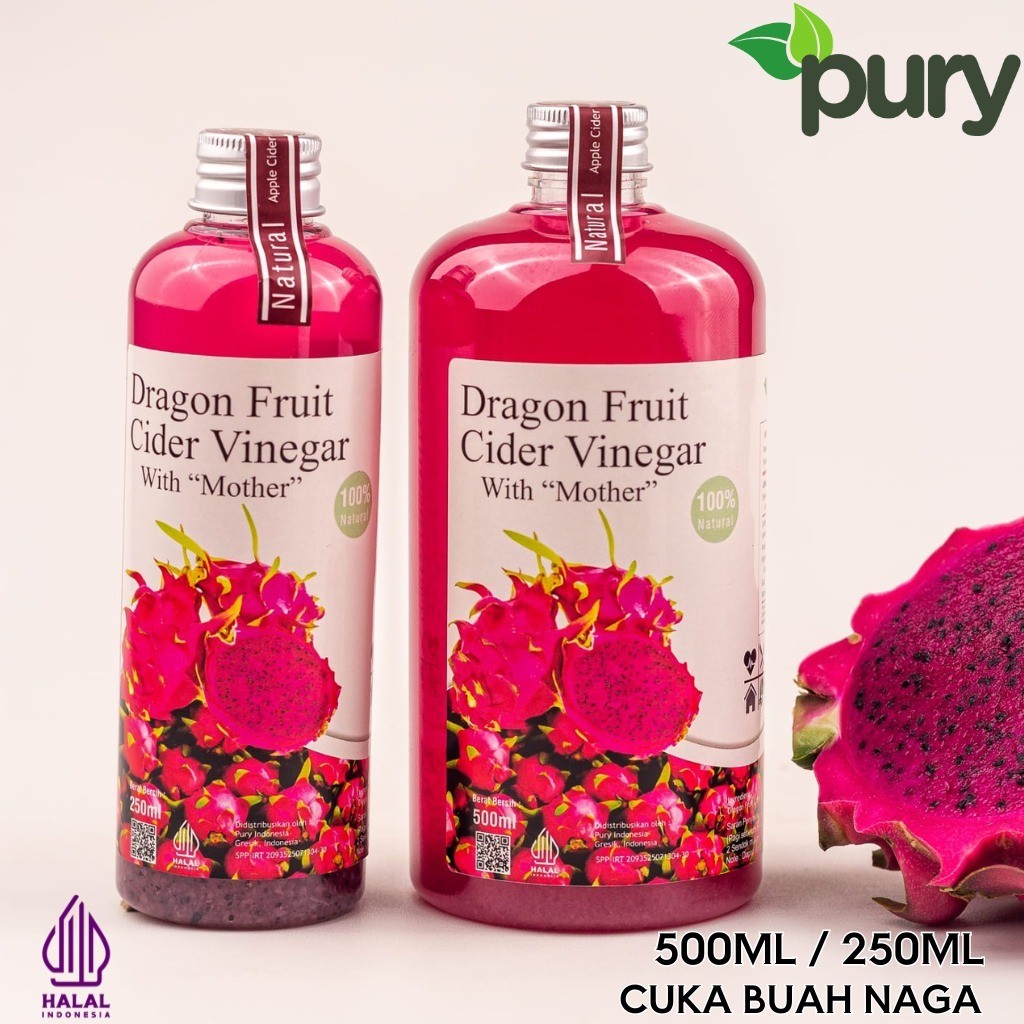 

Cuka Buah Naga Original With Mother 500 Ml / 250 Ml Dragon Fruit Vinegar / Cuka Naga Organik