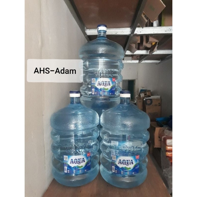 Galon Aqua kemasan baru + isi 19 Liter (1galon)