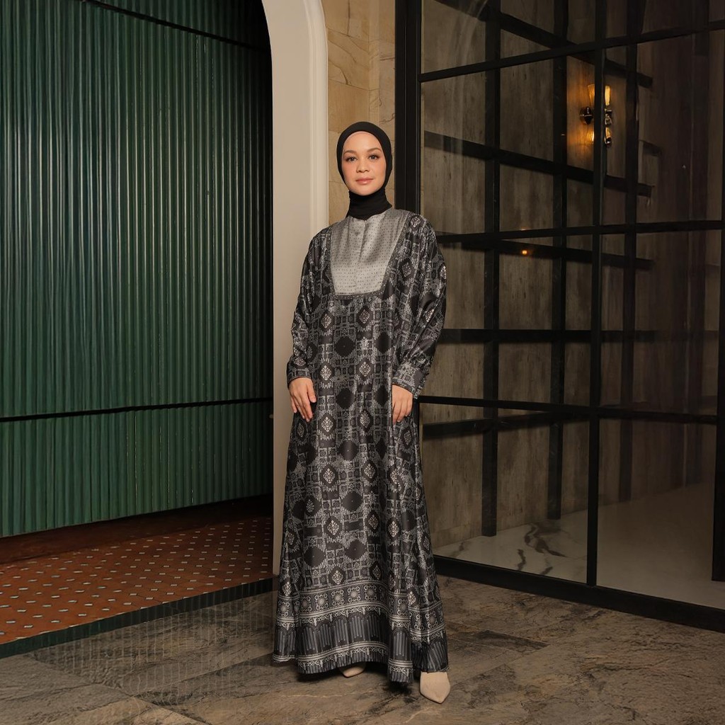 ZM Zaskia Mecca - Libby Gamis Wanita - Teman Serumpun - Edisi Laos | Raya Collection Koleksi Lebaran