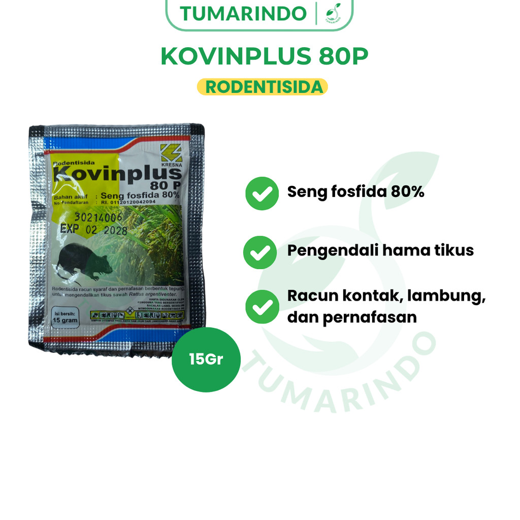 RODENTISIDA KOVINPLUS 15 GRAM