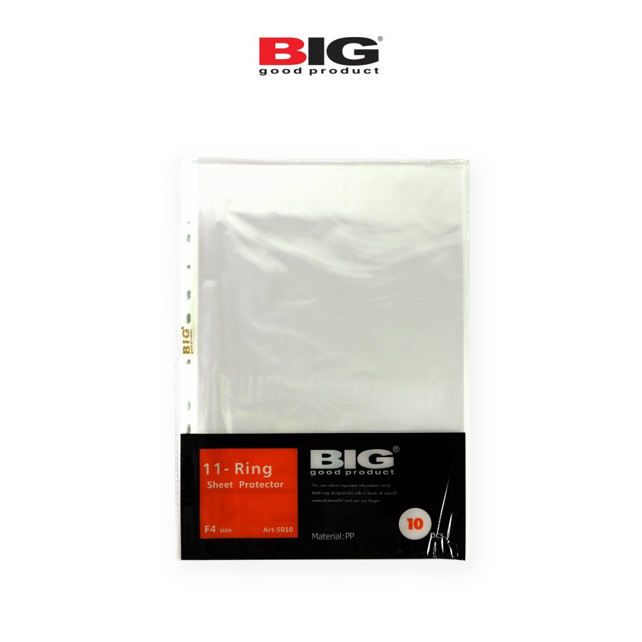 

Sheet Protector Plastik BIG 11 Ring F4 Pelindung Kertas Transparan (PP Pocket)