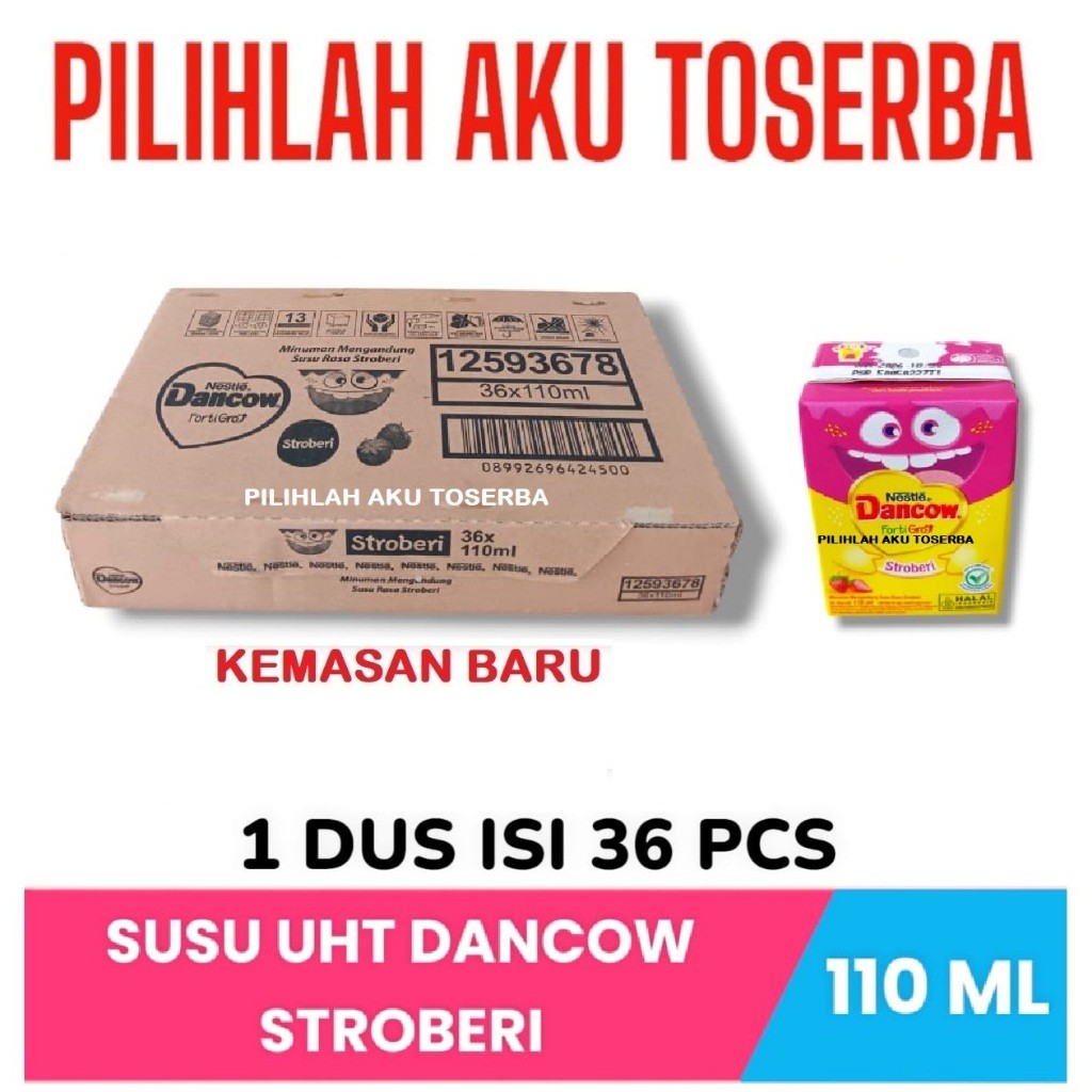 

Susu DANCOW UHT STROBERI FortiGro - 110 ml (1 DUS isi 36)