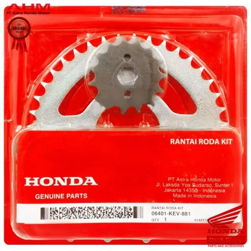 AHM 06401-KEV-881 Gear Set Rantai Supra fit Lama Supra X lama