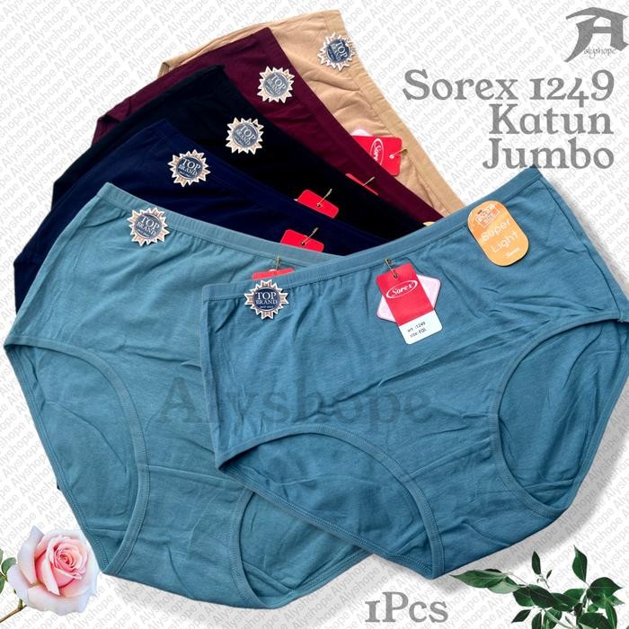 BIG SIZE / SOREX / CELANA DALAM WANITA SOREX / 1249 / EQL / JUMBO / CD - 3Pcs Random, EQL