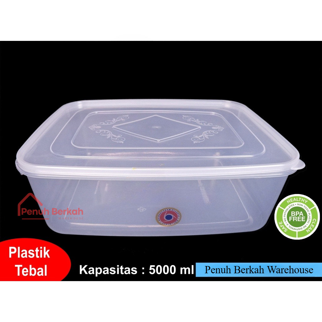 Sealware 5000 ml dan 7200ml plastik transparan / Kotak Kue Donat Plastik OriPlast / Thinwall sealpac