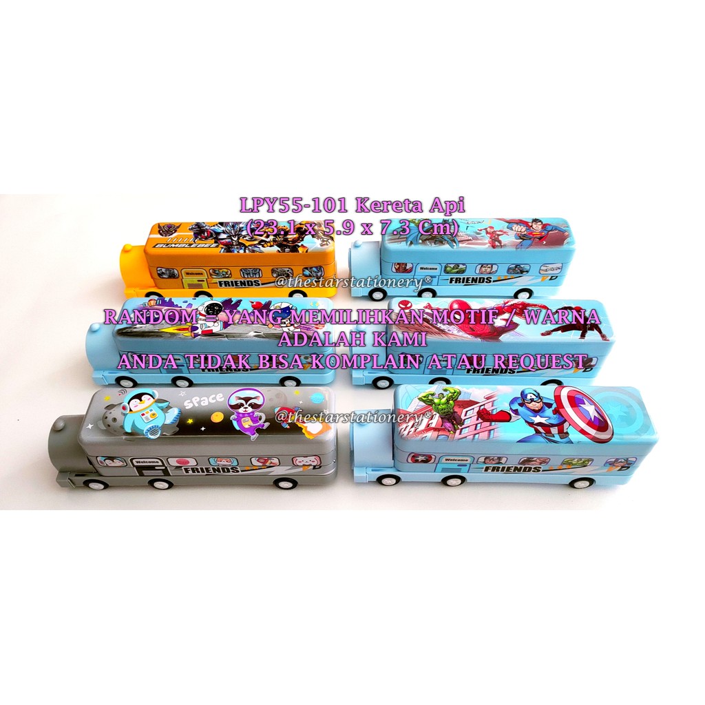 

(1 Biji) GROSIR Kotak Pensil Kaleng Kereta Api 23.1*5.9*7.3 / Kotak Pensil Kaleng GXIMP LPY55-101