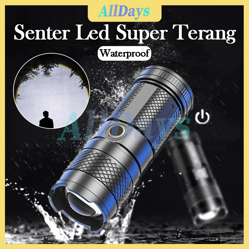 Senter Super Terang Laser/Senter Cas Usb/Senter Led Super Terang