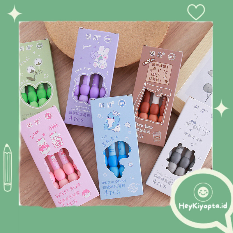 

BEST PENA GEL MEKANIK 1 SET ISI 4 PCS MOTIF KARTUN WARNA WARNI CEPAT KERING DENGAN BANTALAN BULAT NYAMAN / QUICK DRY, COLORFULL, WITH COMFORTABLE ROUND GRIP