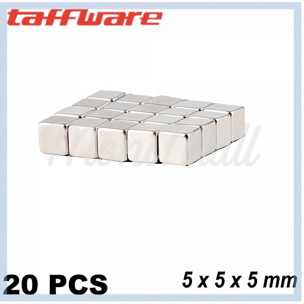 

Taffware Strong Neodymium Magnet NdFeB N35 5x5x5mm - F001699