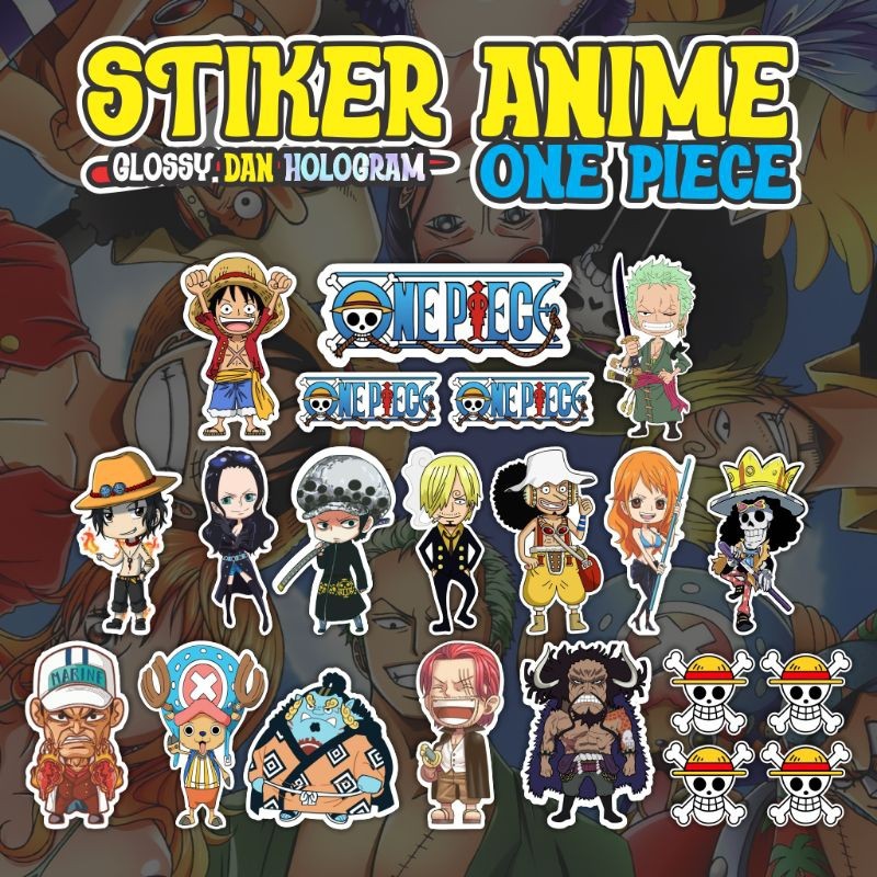 

Stiker Pack Anime One Piece Chibi | Stiker Laptop | Stiker Stiker Helm