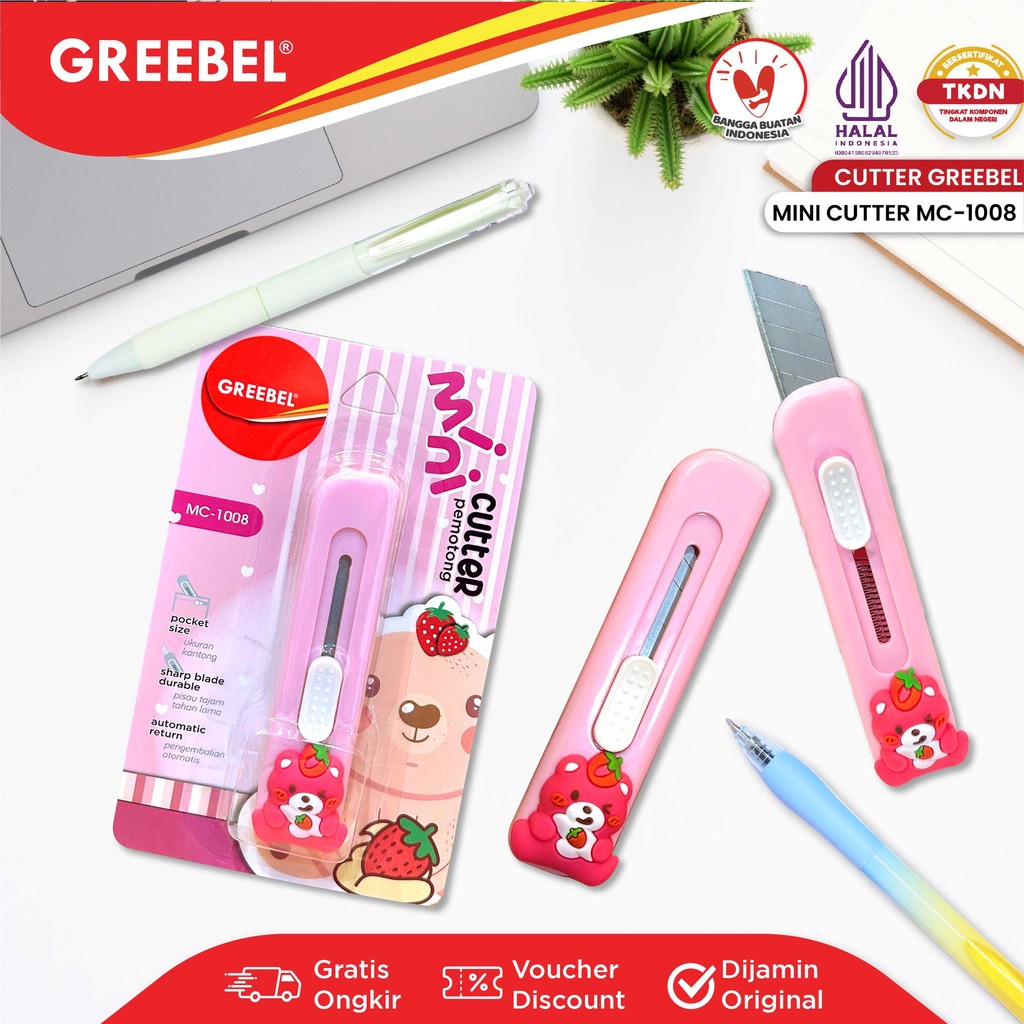 

GREEBEL Mini Cutter / Kater Mini Anak Sekolah / Mini Cutter MC-1008 (Pcs)