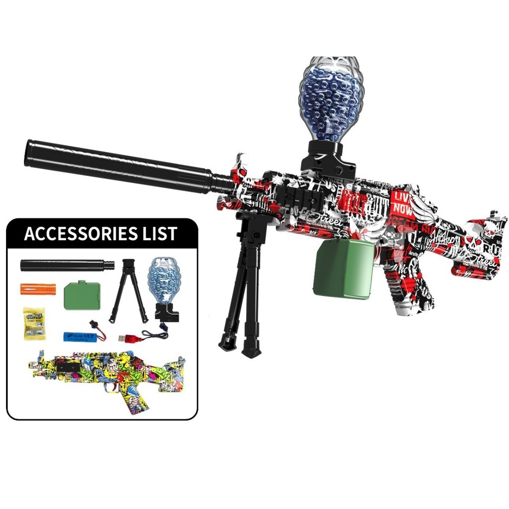 Mainan Anak WH09(1-4) M249 ELECTRIC HIGH JM20036-MS Mainan Tembakan Water Bubble Outdoor Keren Anak