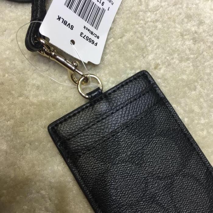 COACH LANYARD PEMEGANG KARTU ID/NAME TAG DIY LANYARD BLACK 65573