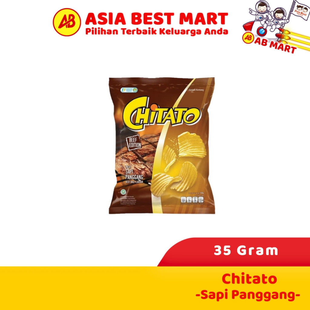 

Chitato Sapi Panggang 35 Gr/Keripik Kentang/Snack/Camilan/Rasa Sapi Panggang