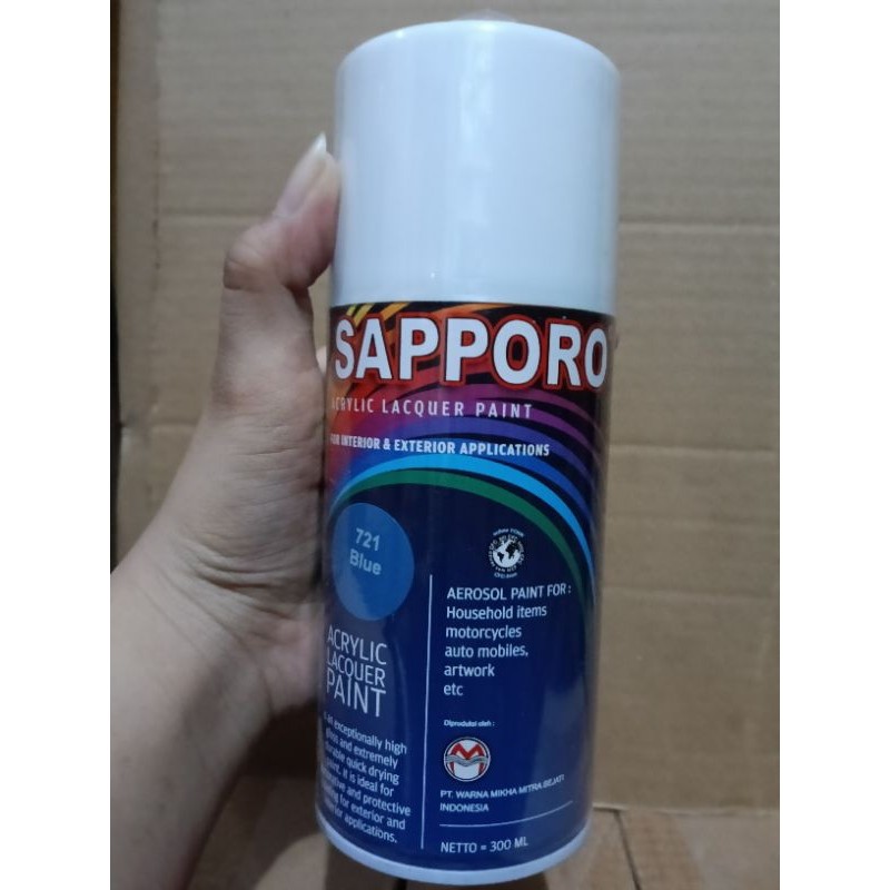 cat semprot Pilok  Pilox Sapporo 300ml saporo 300ML SAPORO spray 300ml 721 BLUE BIRU