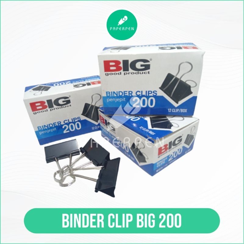 

(SN.ATK) (Pcs) Binder Clip Big 200/Penjepit Kertas