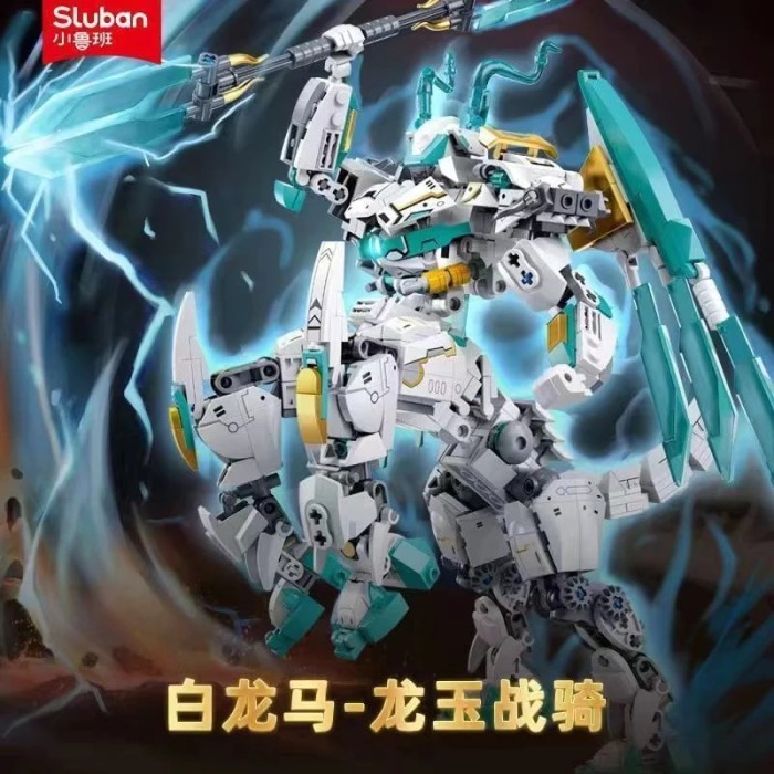 Sluban Bricks Warrior Robot Legendary White Horse