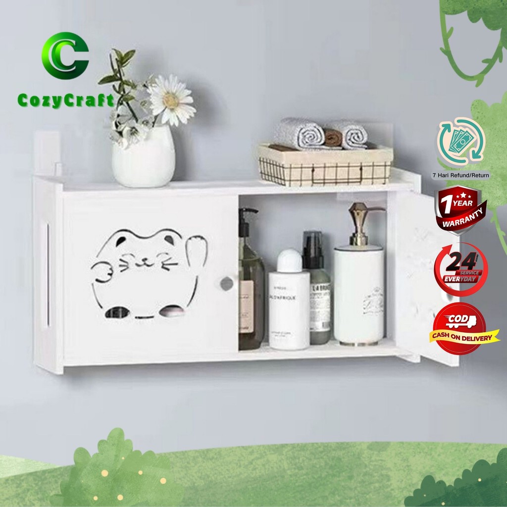 CozyCraft - Rak Tempat Penyimpanan Peralatan Mandi Shampoo Conditioner Sabun Mandi Detergen Pakaian 