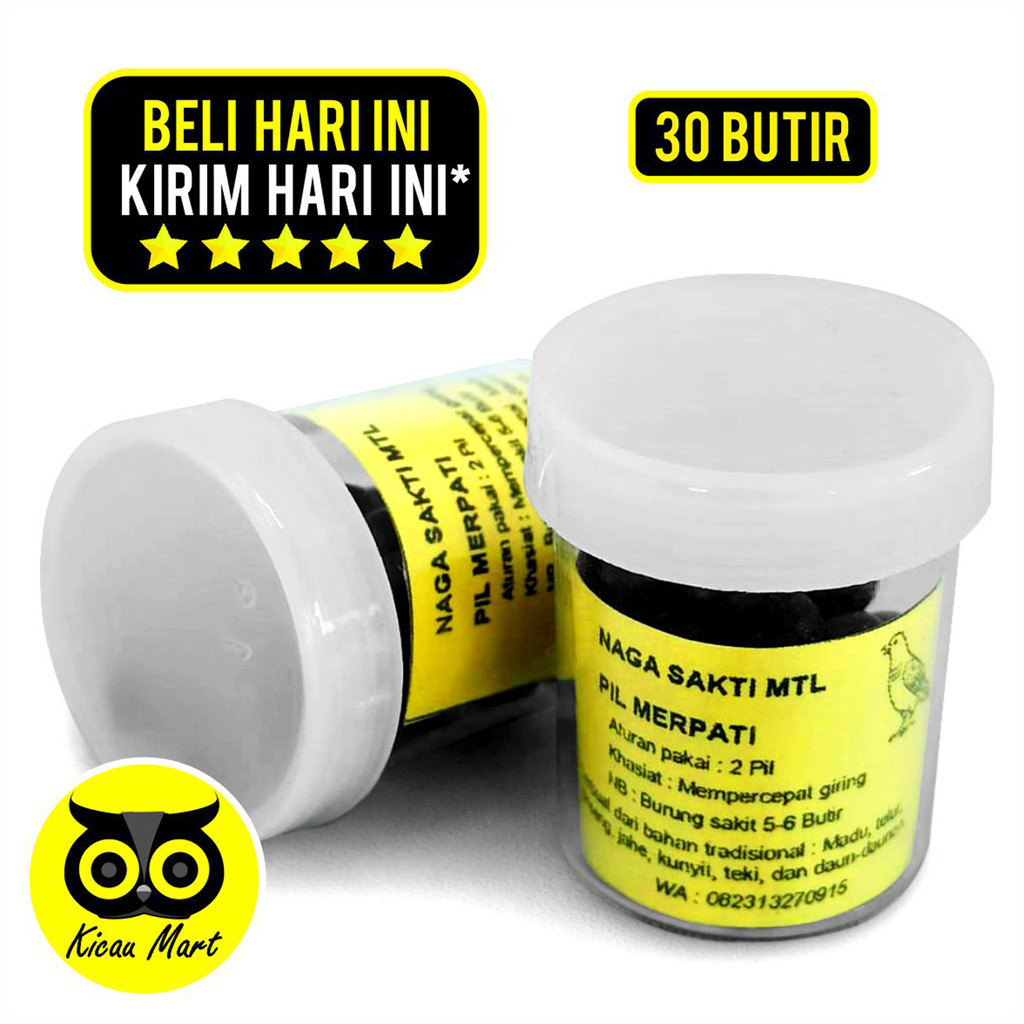 KICAU MART PIL HITAM MERPATI PIL  GINSENG TEKI 30 BUTIR JAMU KEKET CEPAT GIRING BURUNG MERPATI BALAP