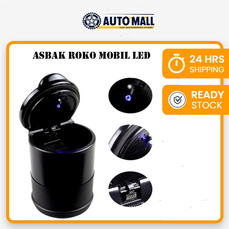 Asbak Roko Mobil Mewah Portable Asbak Rokok LED