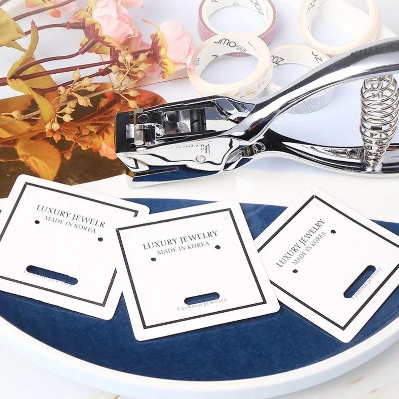 

Fromthenon Badge ID Card Hole Puncher Oval Slot Punch Paper Cutter Planner Scrapbooking Tool Office Stationery School Supplies