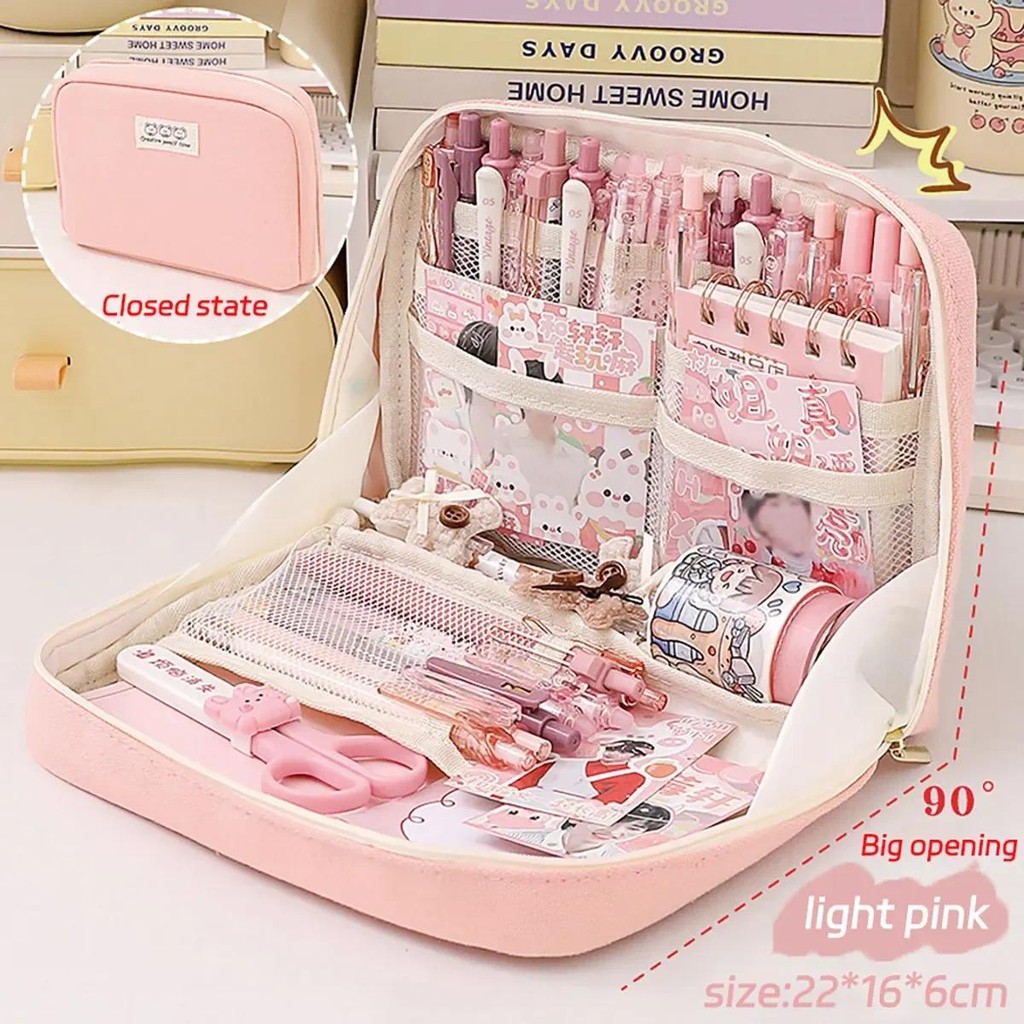 

Kawaii Pencil Case Large Capacity Bag Pouch Box For Girls Japanese & Korean Schools & Offices Back to School Supplies