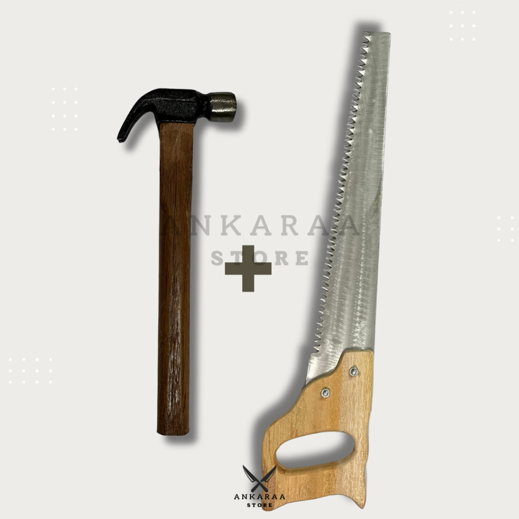 Paket Hemat Gergaji dan Palu Grosir / Set Gergaji Palu Kambing