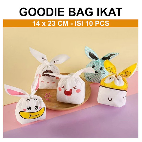 

Goodie Bag 14 x 23 cm isi 10 - Plastik Kemasan Ultah Tas Snack Birthday Murah