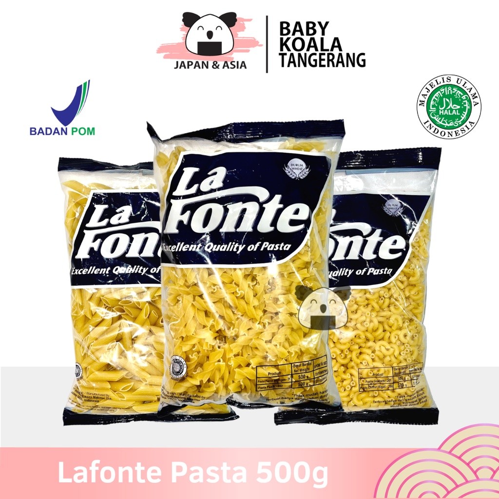 

LA FONTE Pasta Fusili Penneziti 500 g Halal | Lafonte - Bekasi