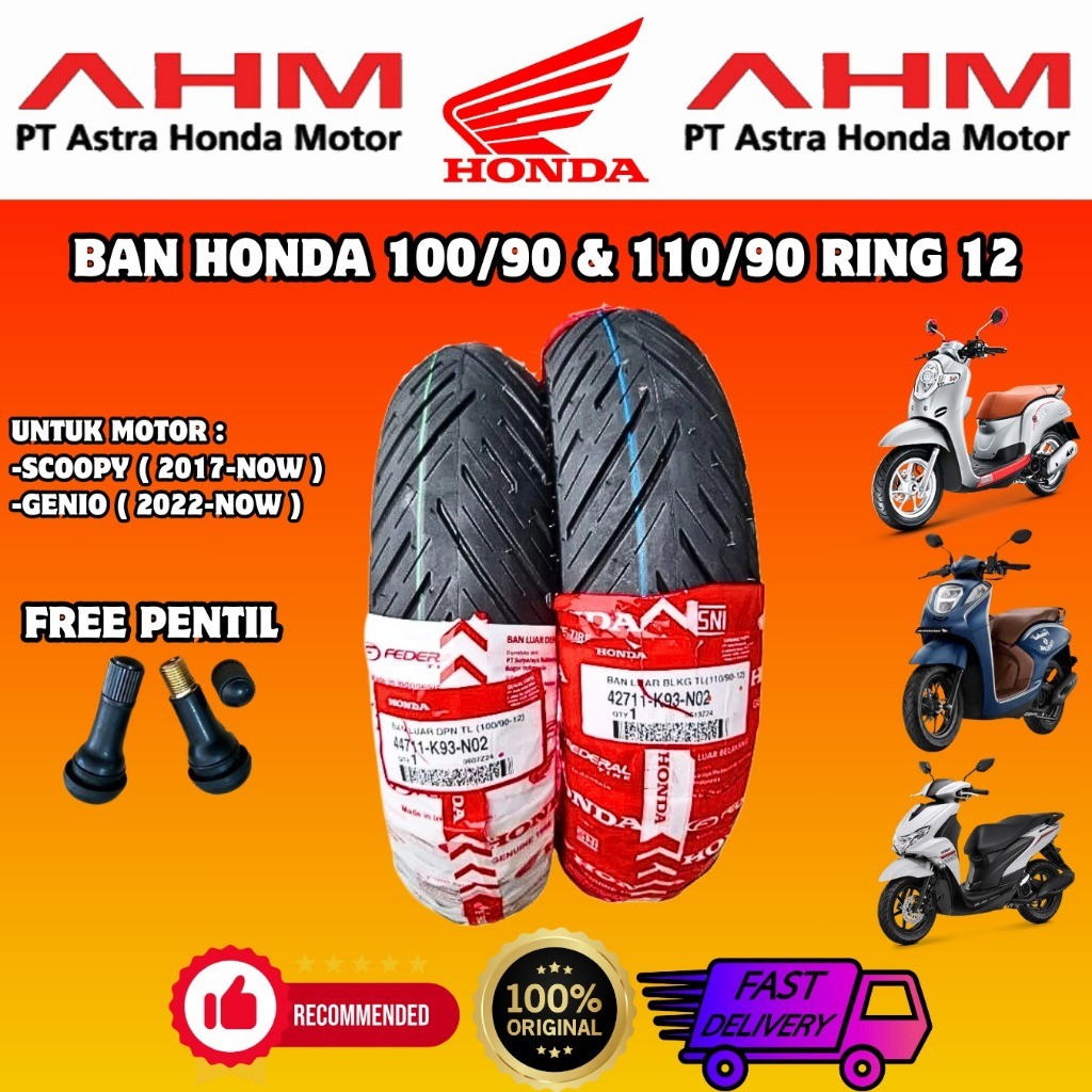 sepasang ban tubles scoopy ring 12