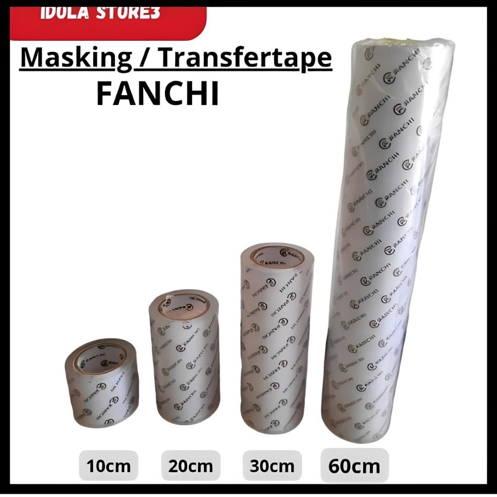 

Transfer Tape Fanchi 60 cm Clear Masking Laminating Bening Cutting Sticker