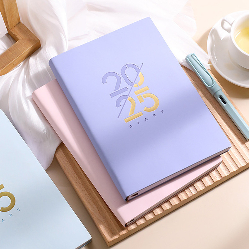 

Jan 2025 To Dec 2025 Planner Notebook A5 Agenda Spanish Inner 80GSM Monthly/Weekly/Daily School Supplies Stationery