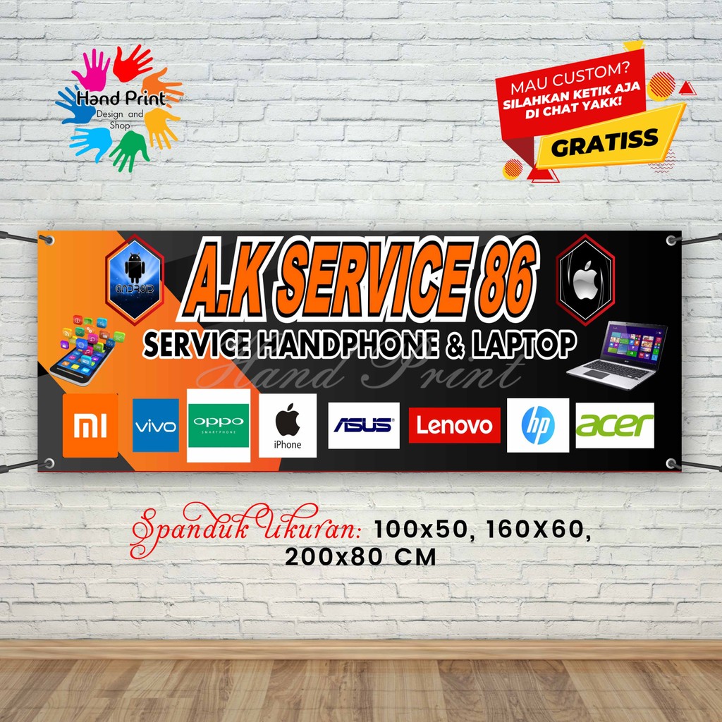 Cetak Spanduk Banner Service Hp Dan Laptop MMT Spanduk Custom 200x80