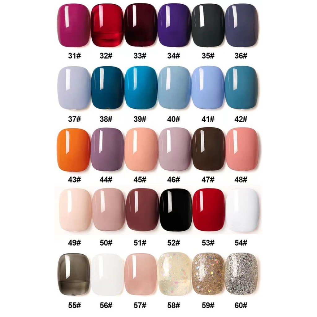 1 Set AS Nail Gel Polishy 60 Warna 15ml / Kutek UV Gel Set AS /