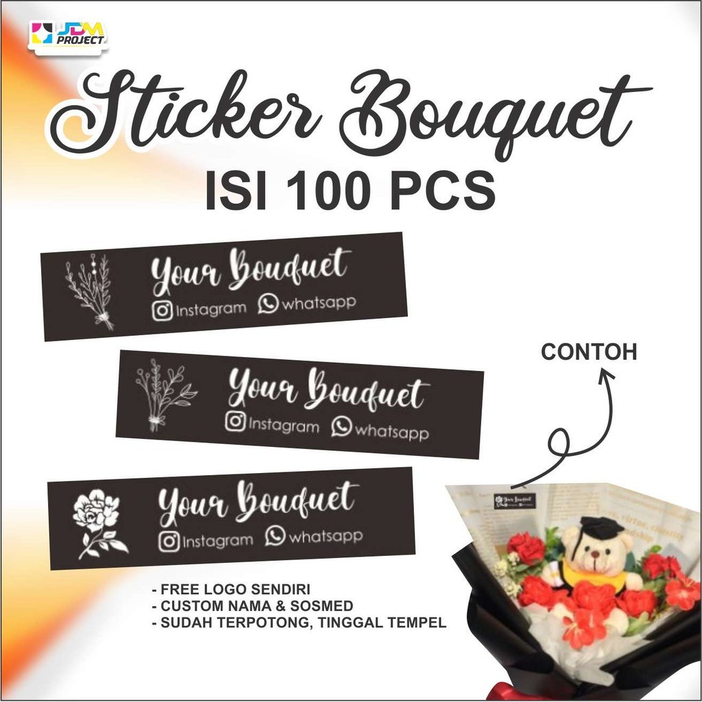 

Cetak Kilat - Stiker Buket Label Bouquet [ ISI 100 PCS ]
