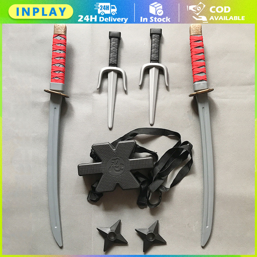 Set Pedang Ninja Bahu Ganda / Mainan Senjata Ninja / Mainan Ninja Super Weapon / Senjata COS Ninja