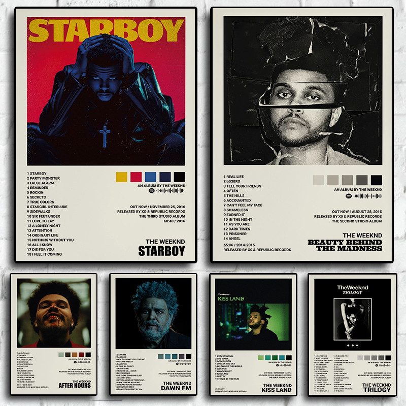 

Music Album Star The Weeknd Hip Hop Print Posters For Living Room Canvas Painting Art Home Decoration Wall Decor Picture Gift