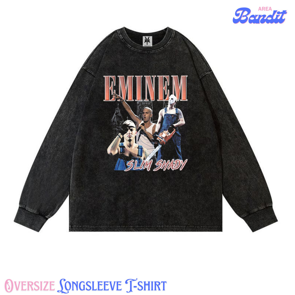 Bandit Area "eminem slim Shady" Oversize Longsleeve T-shirt Vintage tee