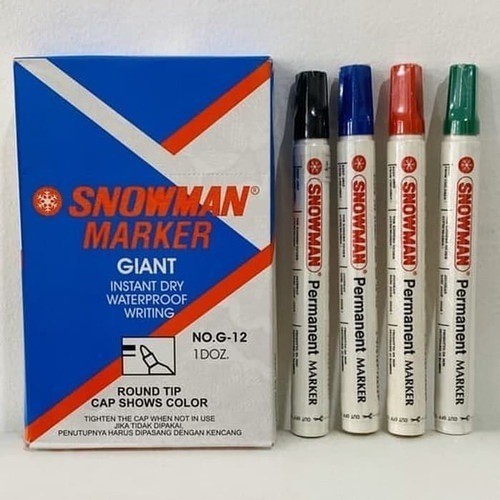 

SPIDOL PERMANEN SNOWMAN LINKO SAFARI GIANT SIZE TINTA HITAM / PERMANENT MARKER BLACK COLORS ROUND TIP MURAH
