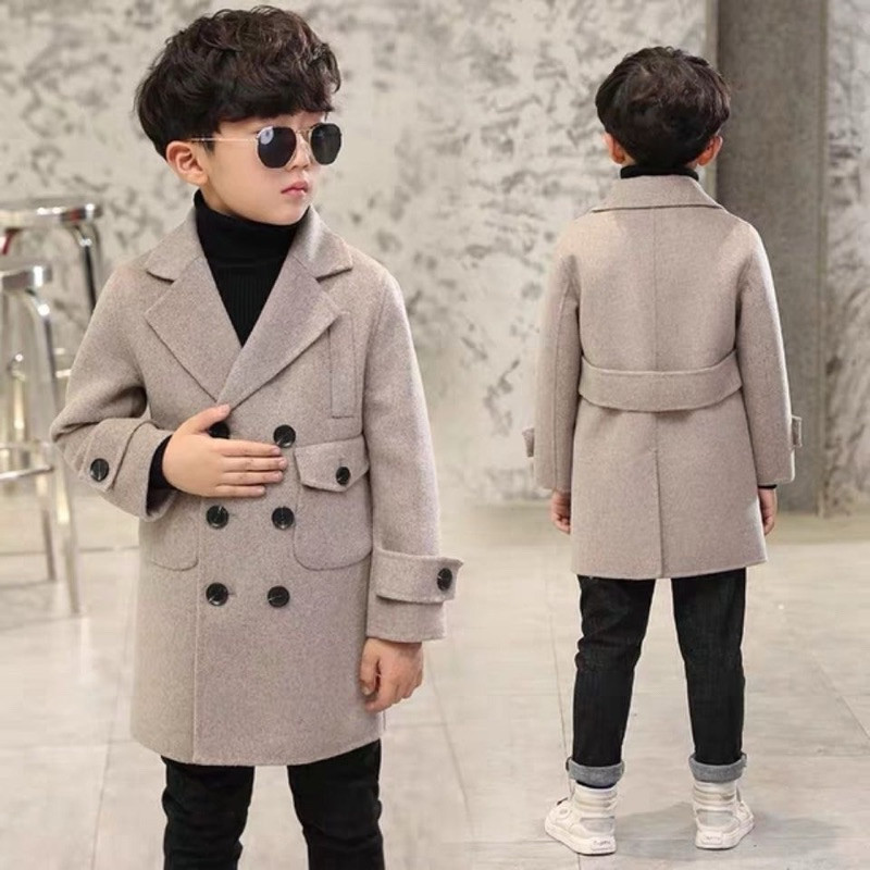 Jaket Coat Anak Korea Laki-Laki Import Premium 3-12 Tahun Bahan Katun Fleece