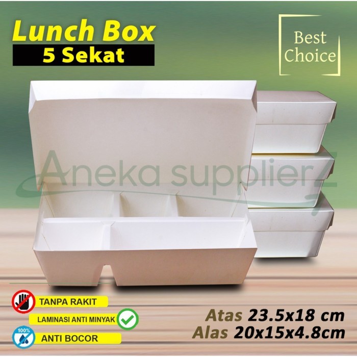 RB001 Paper Lunch Box SEKAT 5 - Lunch Box Paper SEKAT 5